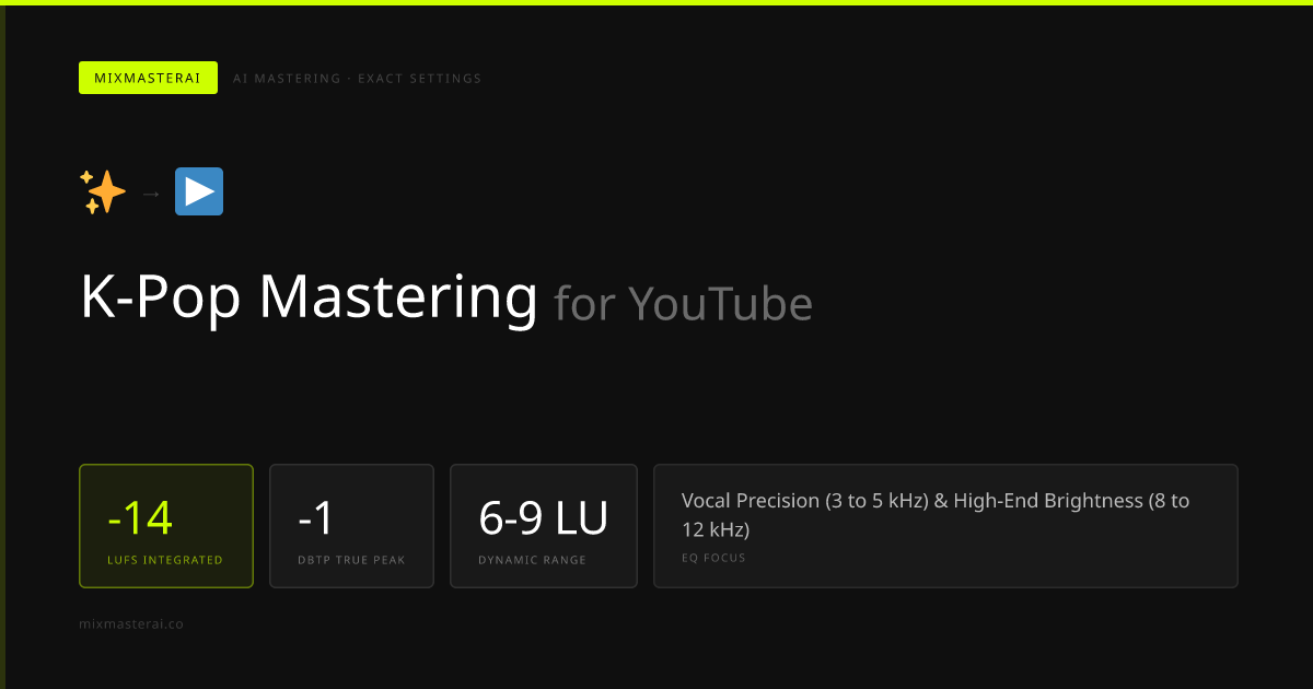 K-Pop Mastering for YouTube. -14 LUFS Settings for Video Loudness Norm ...